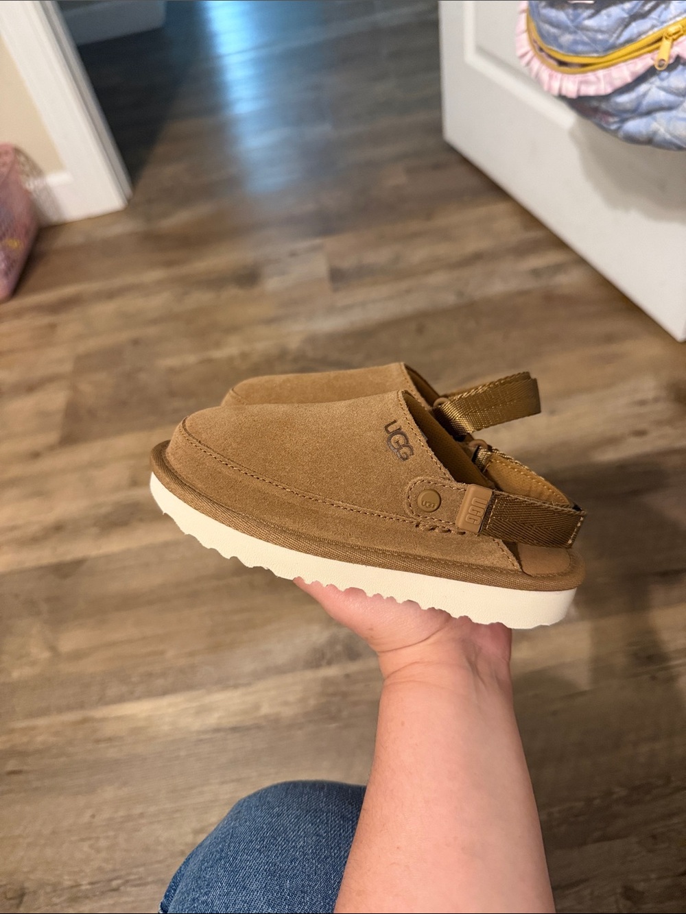 UGG Kids Chestnut Suede Slingback Slip-On